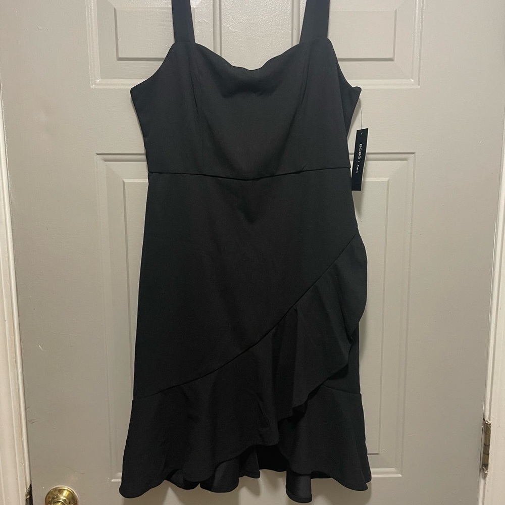 BCBG Black Paris Ruffle Dress Sz M